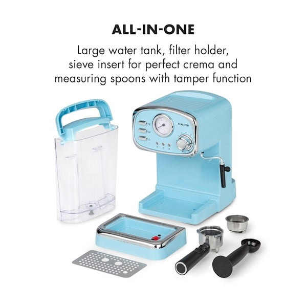 Plavi aparat za kavu Klarstein Espressionata Gusto-image-3