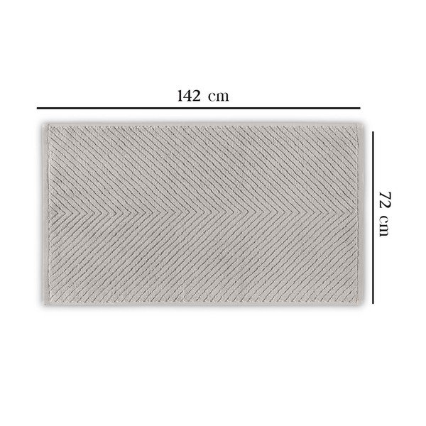 Svijetlo sivi pamučni ručnik 142x76 cm Chevron - Foutastic-image-1