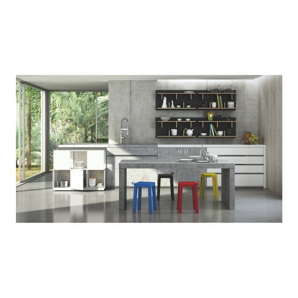 Crni sustav zidnih polica TemaHome Bern, 230 x 90 cm-image-4