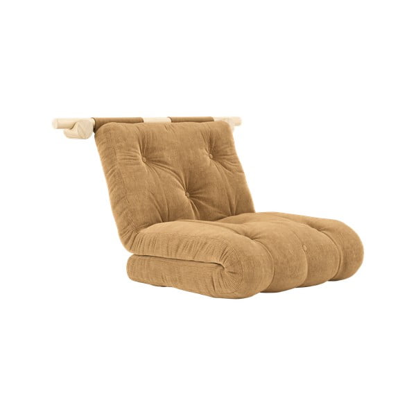 Svjetlo smeđa fotelja od samta Hooked – Karup Design