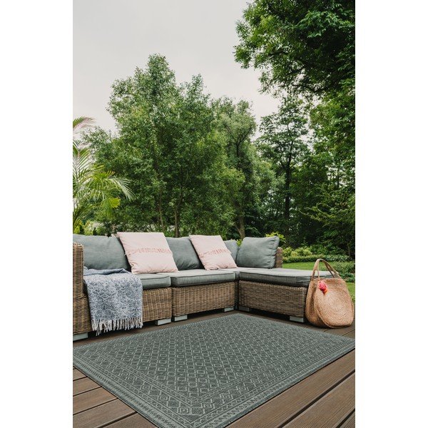Zeleni vanjski tepih 230x160 cm Terrazzo - Floorita-image-1