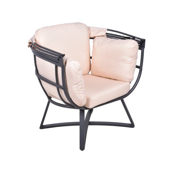 Bež metalna vrtna fotelja Delos – Garden Pleasure-image-1