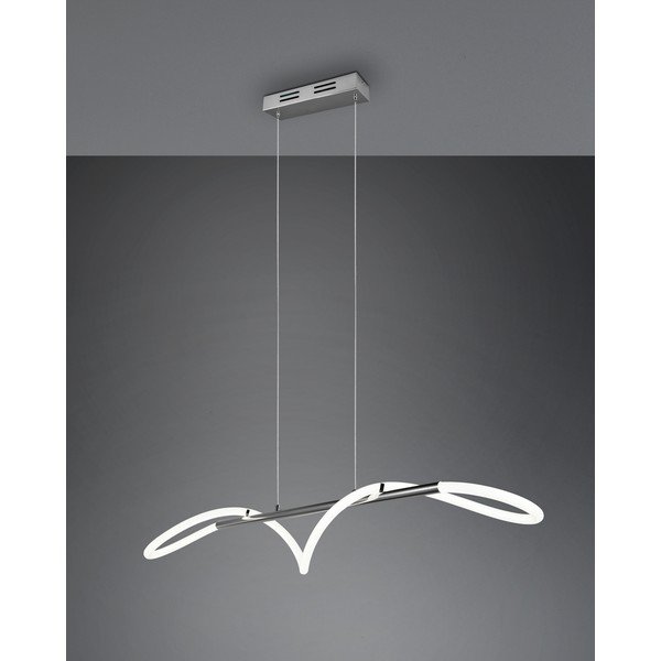 Metalna LED viseća svjetiljka s mogućnosti zatamnjivanja u srebrnoj boji Argos – Reality-image-3