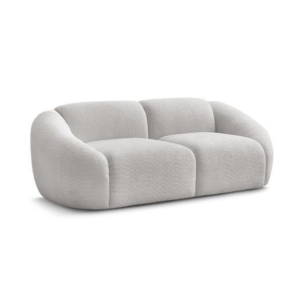 Svijetlo siva sofa od bouclé tkanine 230 cm Tina – Bobochic Paris