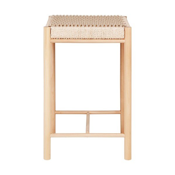 Barska stolica od masivne topole u prirodnoj boji 66,5 cm Abano – House Nordic-image-3