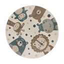 Bež dječji tepih ø 140 cm Animal Party – Hanse Home