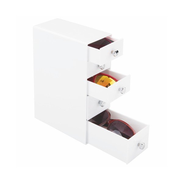 Bijeli ormar za odlaganje s ladicama InterDesign Drawers Tower, visina 25,5 cm-image-2