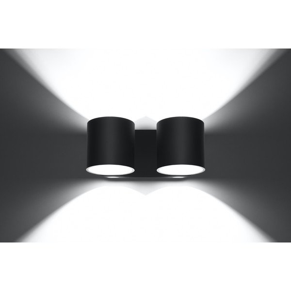 Crna zidna lampa Solux Roda-image-4