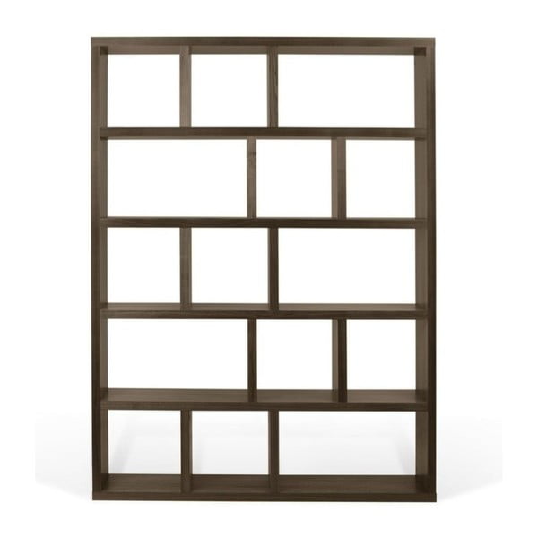 Smeđa biblioteka u dekoru oraha 150x198 cm Berlin – TemaHome