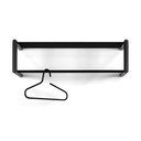 Crna metalna zidna vješalica s policom 80 cm Smooth – Spinder Design