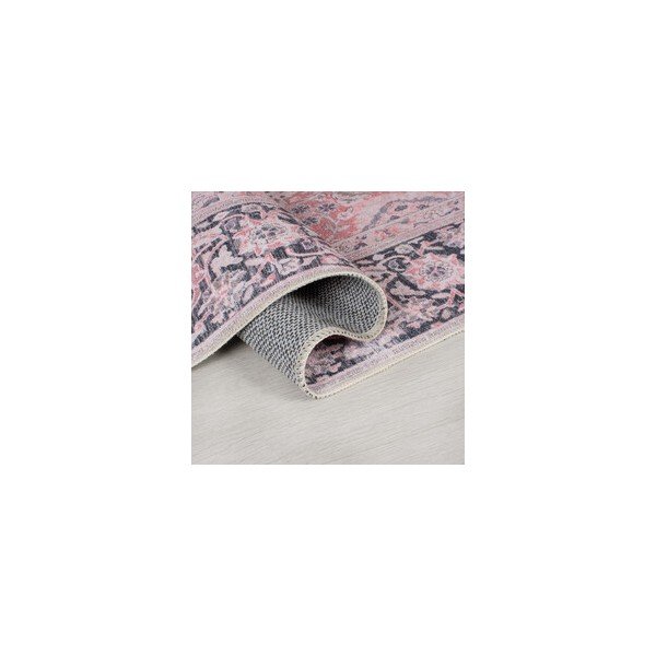 Ružičasti perivi okrugli tepih ø 180 cm Somerton - Flair Rugs-image-3