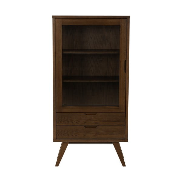 Smeđa vitrina u dekoru hrasta 72x145x36 cm A-Line – Actona