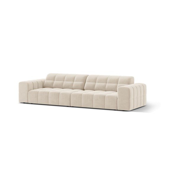Krem baršunasti sofa 252 cm Chicago – Cosmopolitan Design-image-1