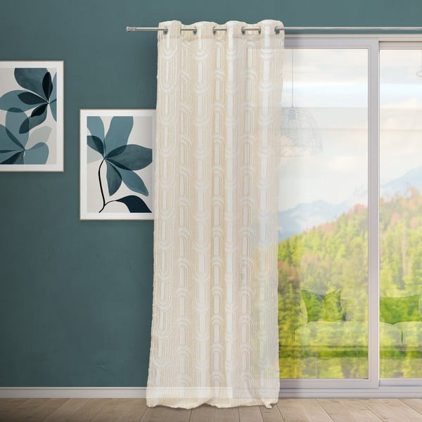 Bež prozirna zavjesa 140x260 cm Relief Arch – Casa Selección-image-1