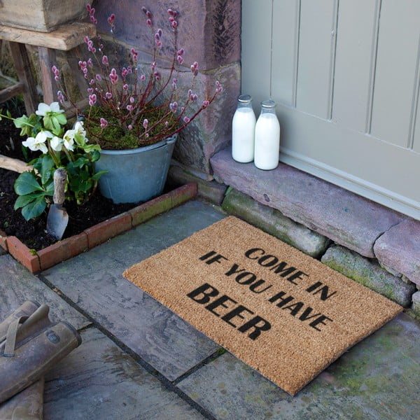 Otirač od kokosovih vlakana 40x60 cm Come again and bring beer – Artsy Doormats-image-3