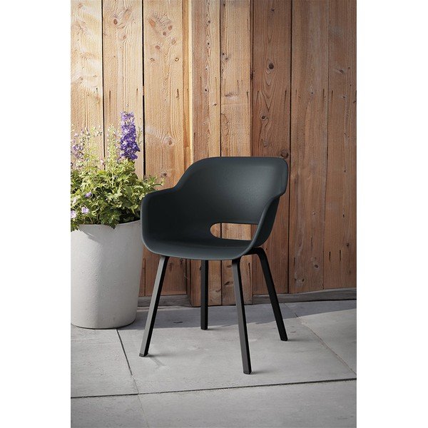 Antracitno sive metalne/plastične vrtne stolice u setu 2 kom Noa Duo – Keter-image-1