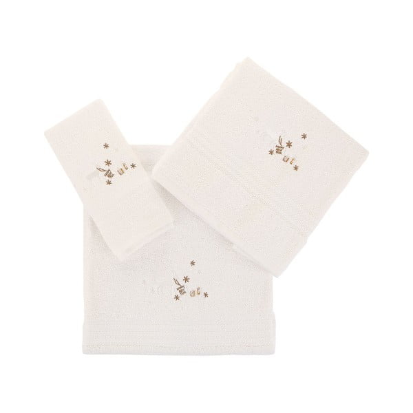 Set od 3 božićna ručnika za bijele čarape