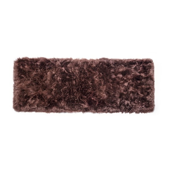 Tamnosmeđi tepih od vune Royal Dream Zeland Long, 70 x 190 cm