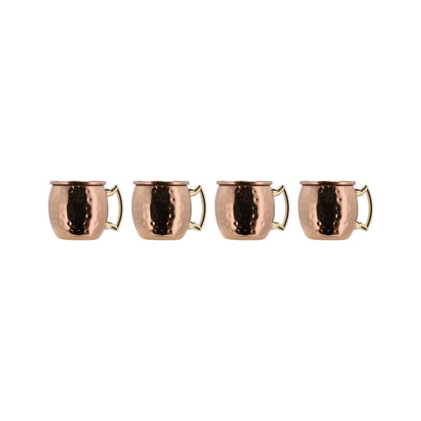 Čelične šalice u setu 4 kom u bakrenoj boji 80 ml Moscow Mule – Lyngby Glas-image-3