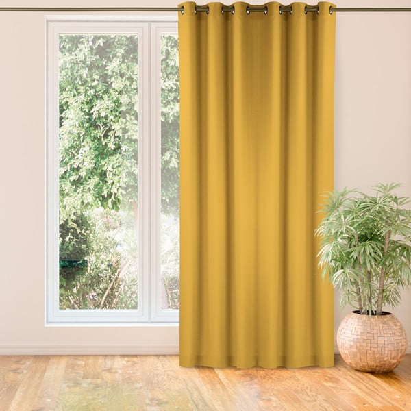 Zavjesa u boji senfa 140x300 cm Carmena - Homede-image-1