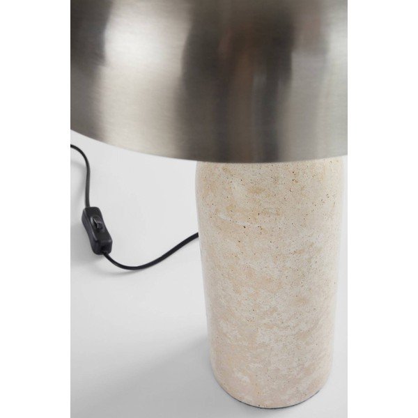 Stolna lampa 
od travertina
 u srebrnoj boji (visina 46 cm) Ina – Jotex-image-4