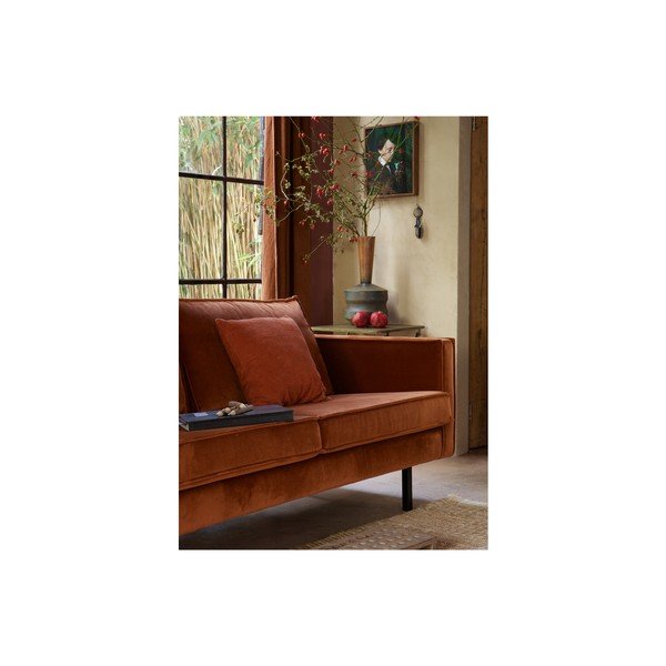 Sofa od narančastog baršuna BePureHome Rodeo, 190 cm-image-4