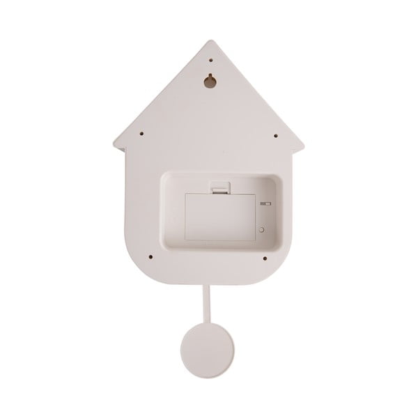 Bijeli zidni sat s klatnom Karlsson Modern Cuckoo, 21,5 x 41,5 cm-image-3