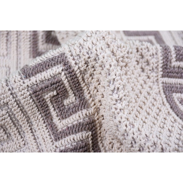 Sivo-bež pamučni tepih Vitaus Versace, 80 x 150 cm-image-3