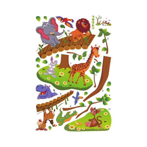 Set zidnih dječjih naljepnica Ambiance Wooden Bridge-image-2