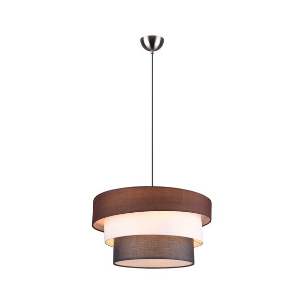 Siva/smeđa viseća svjetiljka s tekstilnim sjenilom ø 45 cm Ibis – Trio-image-2