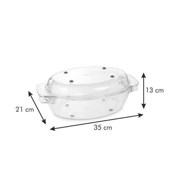 Staklena posuda za pečenje s poklopcem 21x35 cm GrandChef - Tescoma-image-2