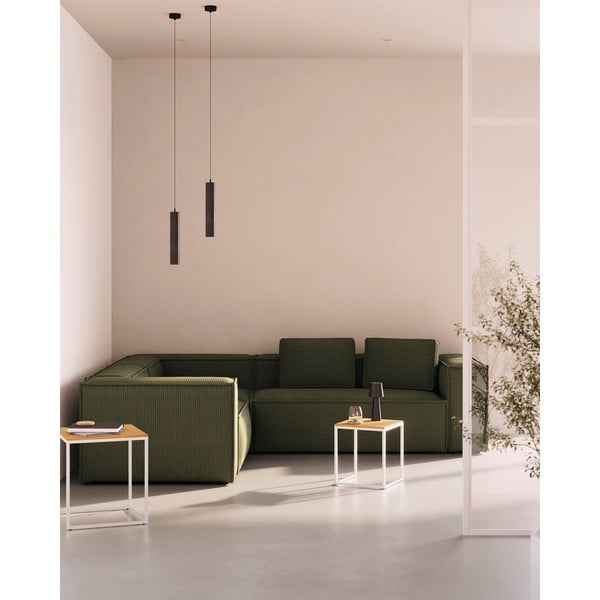 Crna viseća svjetiljka s metalnim sjenilom ø 8 cm Maude – Kave Home-image-1