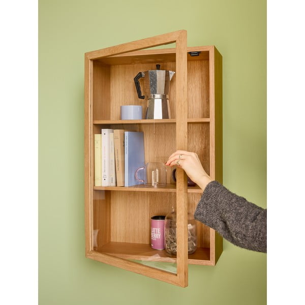 Viseća vitrina u dekoru hrasta u prirodnoj boji 50x80 cm Panorama – Hübsch-image-4