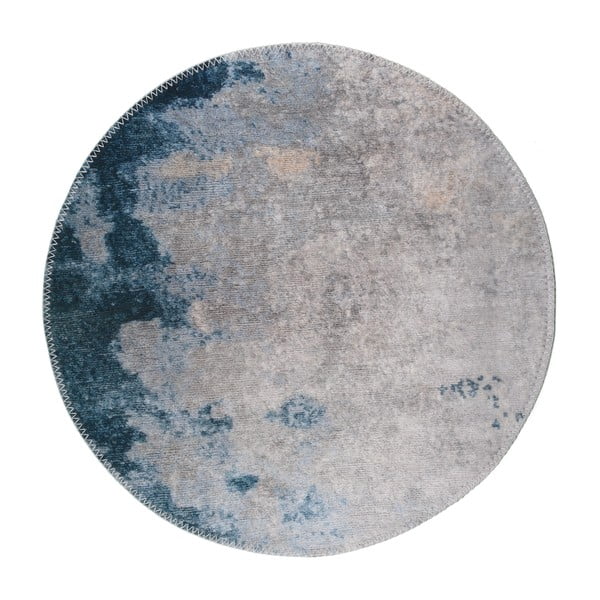 Plavo-sivi perivi okrugli tepih ø 80 cm – Vitaus