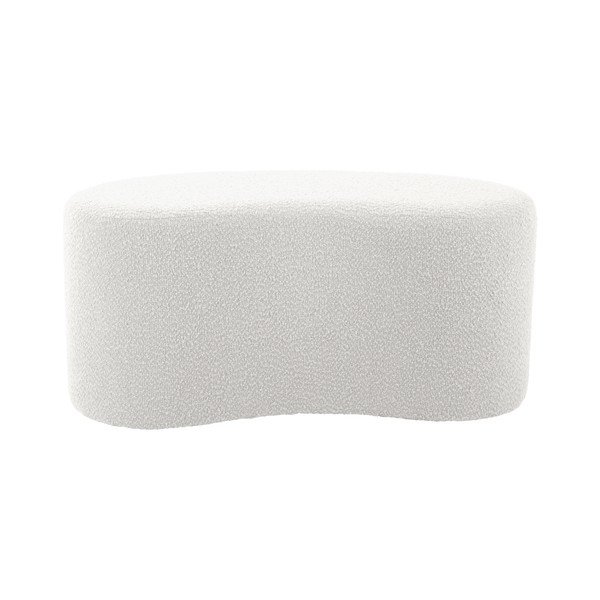 Bijeli tabure od bouclé tkanine Ada – Leitmotiv-image-2