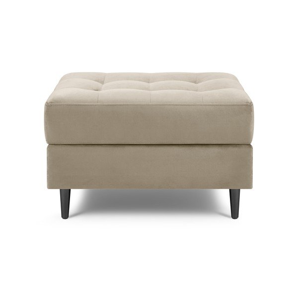 Bež podnožnik od baršunastog materijala Milo Casa Attilio-image-1