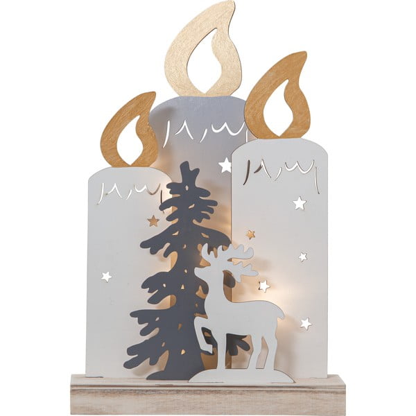 Bijeli svjetlosni ukras s božićnim motivom Fauna – Star Trading