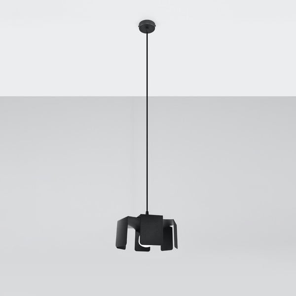 Crna viseća svjetiljka s metalnim sjenilom ø 24 cm Rossario – Nice Lamps