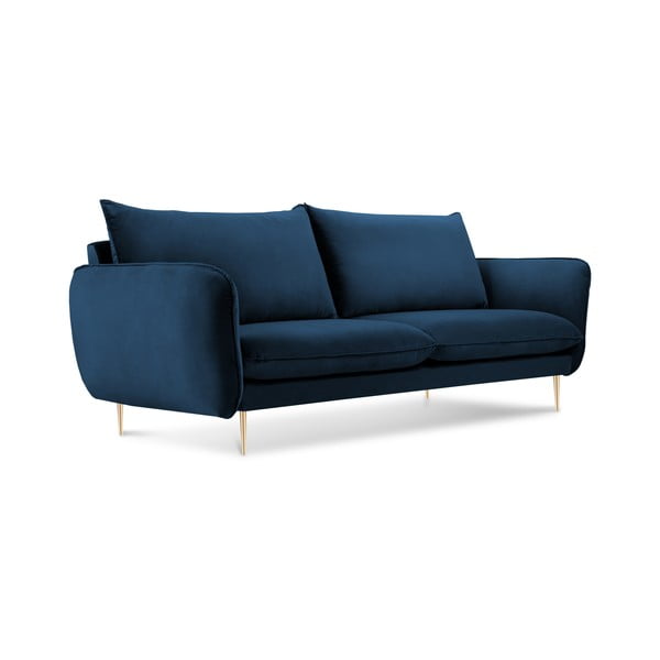 Plava baršunasta sofa Cosmopolitan Design Florence, 160 cm