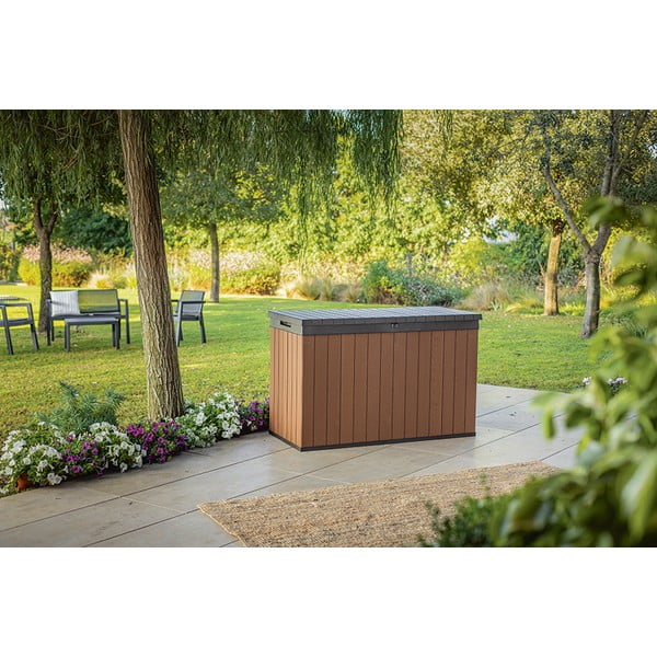 Smeđa plastična vrtna kutija za pohranu Darwin – Keter-image-4