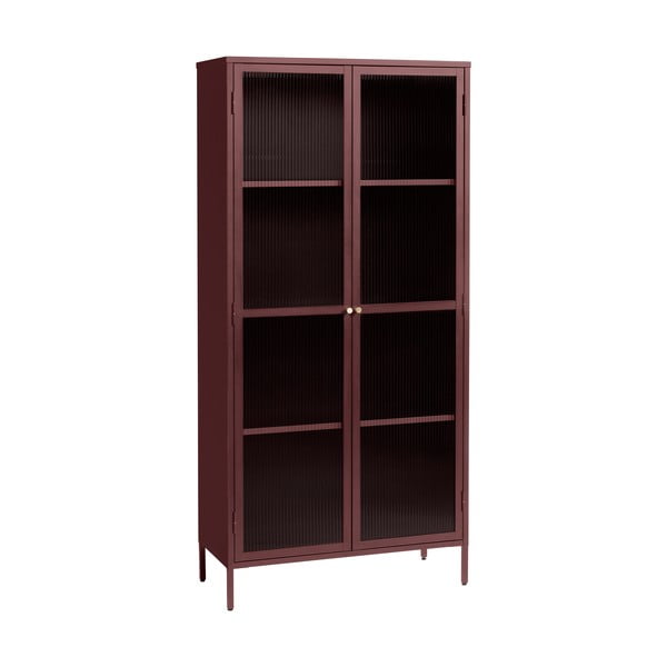 Crvena metalna vitrina 90x190 cm Bronco - Unique Furniture-image-1
