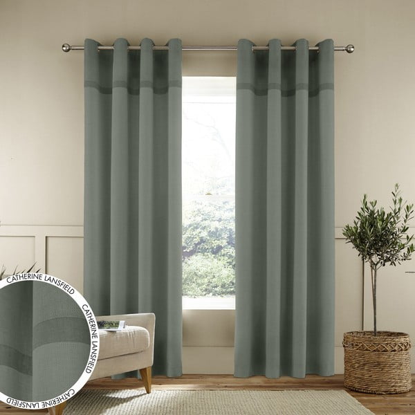 Zelene zavjese u setu od 2 kom 229x168 cm Living Melville - Catherine Lansfield-image-3