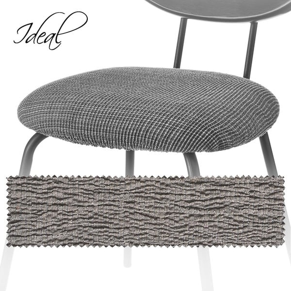 Siva rastezljiva presvlaka za stolicu Ideal – Casa Selección-image-3