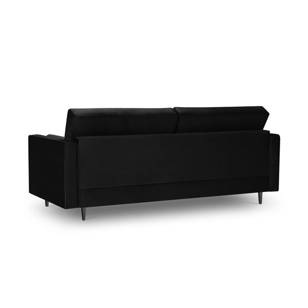 Crna baršunasta sofa Milo Casa Santo, 219 cm-image-4