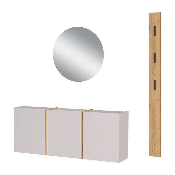 Krem/u prirodnoj boji set za hodnik 168x200x27 cm Libbiano – Germania