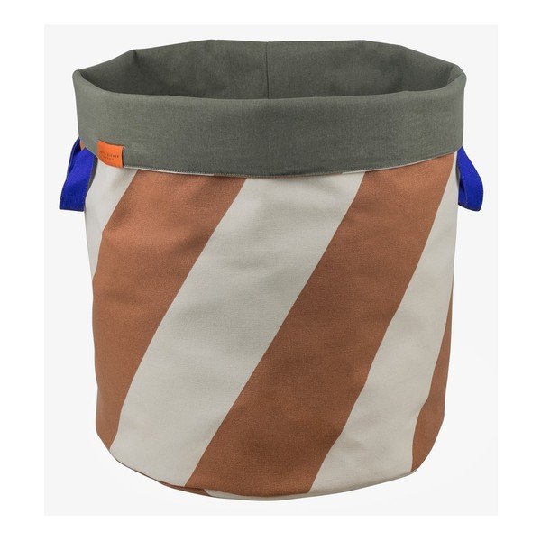 Ciglasta/krem tekstilna košara za rublje 5 l Diagonal – Mette Ditmer Denmark-image-2