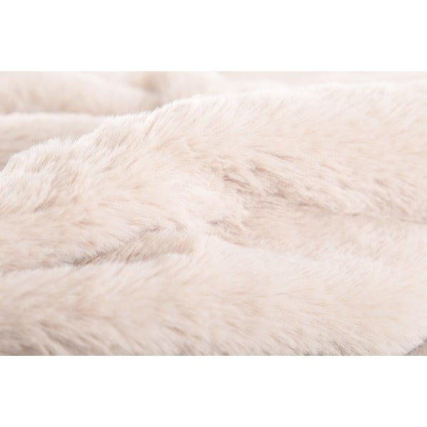 Bijela/bež deka od umjetnog krzna 150x200 cm Ruby – Tiseco Home Studio-image-1