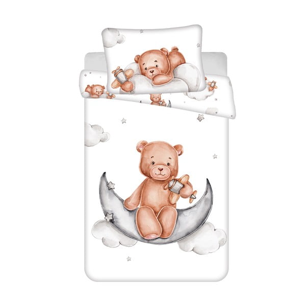 Pamučna dječja posteljina za dječji krevetić 100x135 cm  Medvídek "Plane" – Jerry Fabrics