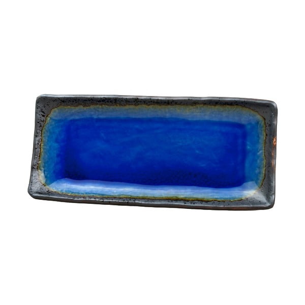 Plavi keramički tanjur za serviranje MIJ Cobalt, 29 x 12 cm