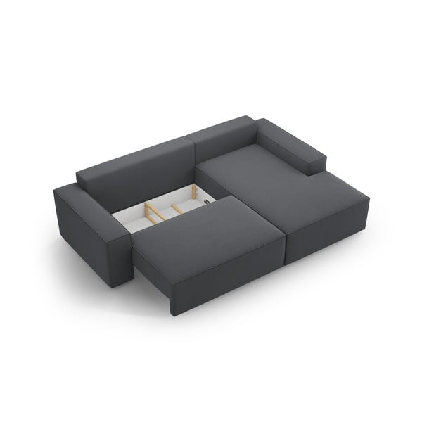 Tamno siva sklopiva kutna garnitura (s desnim kutom) Jodie – Micadoni Home-image-4